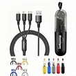 3 In 1 Fast Charging Cable In Capsule Case With Key Loop