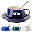 10oz Ceramic Coffee Mug Set w/ Spoon