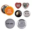 2" Custom Tin Buttons - Your Logo, Big Impact!