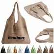 Eco Friendly Knit Shoulder Tote With Vintage Mesh Design
