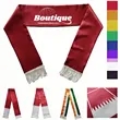 Custom Polyester Satin Soccer Fan Scarf With Fringe