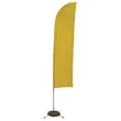 13' Solid-Color Blade Sail Sign Flag, 1-Sided, Scissor Base