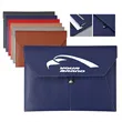 A4 PU Leather Envelope File Bag With 3 Pockets Waterproof