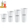 12/16/24oz Frosted Disposable Plastic Cup With Lid