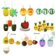 17 oz Tropical Novelty Fruit Cup with Straw Assorted Styles