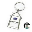 Metal House Keychain with Bottle Opener