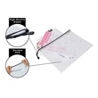 Letter Size Clear Document Holder Organizer Pouch w/Zipper