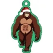 1/4" Recycled Wood Ornaments-Bigfoot Santa Hat