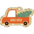 1/4" Recycled Wood Ornaments-Truck with Tree