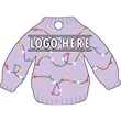 1/4" Recycled Wood Ornaments-Sweater with Lights