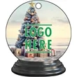 1/4" Recycled Wood Ornaments-Snow Globe with Beach