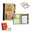Recycled Solar Calculator with pen, notepad and flags