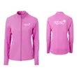 PINK Ladies Adapt Eco Knit Heather Recycled Full Zip