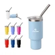Mini Tumbler Shot Glass 2 Oz With Straw Lid