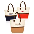Two-Tone Jute Beach Tote Bags