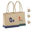 All Natural Jute Tote Bag with Rope Handles