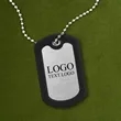 Square Silicone Edge Metal Dog Tag