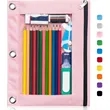 Big Pencil Pouch for 3 Ring Binder Case with Smooth Zipper