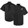 Men's Woven Short Sleeve Twill Button Down Dress Shirt
