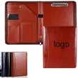 A4 PU Leather Padfolio Clipboard Brown