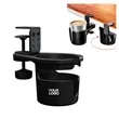 Desk Cup Holder Clamp with 360 degree Rotation