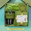 3 Pcs Business Gift Box Set W/ Glass Tumbler USB Fan Towel