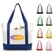 Canvas Tote Bag with External Pocket