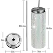 20oz Rhineston Diamond Tumbler Glitter Water Bottle w/ Straw