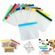 Reusable PEVA Food Storage Bags With Color Zip Seals
