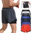 Breathable quick dry workout gym women men running shorts