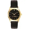 Bulova Ladies Leather Strap Watch with Black Diamond Dial