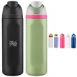 16 Oz Insulated Stainless Steel Water Bottle with Straw