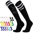 Athletic Knee-High Socks with Striped Cuff