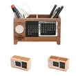 Wooden Desk Organizer  Pencil Holder with Calendar Function