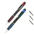 Plastic Ballpoint Pens w/Metallic accents & Colored Grip