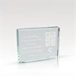 Custom 6" Rectangle Crystal Award - Starphire Banner