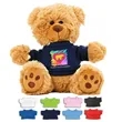 6  Plush Teddy Bear With Choice of T-Shirt Color