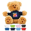 6" Plush Teddy Bear With Choice of T-Shirt Color