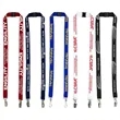DUAL ATTACHMENT POLYESTER SILKSCREEN LANYARD WITH FREE BREAK
