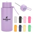 34oz Custom Tumbler Straw Lid Stainless Steel Bottle