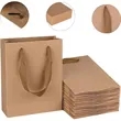 Kraft Paper Shopping Wedding Gift Bag W/ Ribbon Handle