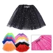 Girls Layered Stars Sequins Tutu Skirt Ballet Dance Dress
