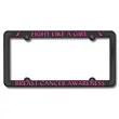 Black Powder Coat Thin Rim Metal License Plate Frame