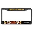 Dome Sticker 2-Hole Black Metal License Plate Frame