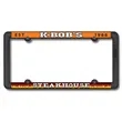 Dome Sticker Thin Rim Black Metal License Plate Frame