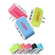 Custom Portable Plastic 3-Port Universal USB Wall Charger
