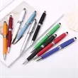 Metal Retractable Ballpoint Pen with Stylus tip and Clip