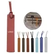 Portable mini leather bookmark