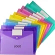 Plastic File Envelopes with Label Pocket and Snap Button