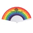 16.5" Full Color Plastic Folding Fabric Hand Fans